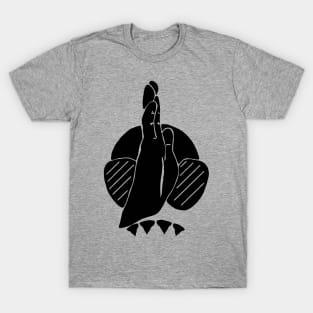 Black hand signal for shark, scuba diver design T-Shirt